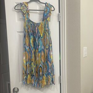 Colorful Abstract Midi Dress